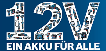 Logo 12V - Ein Akku für Alle - Bosch