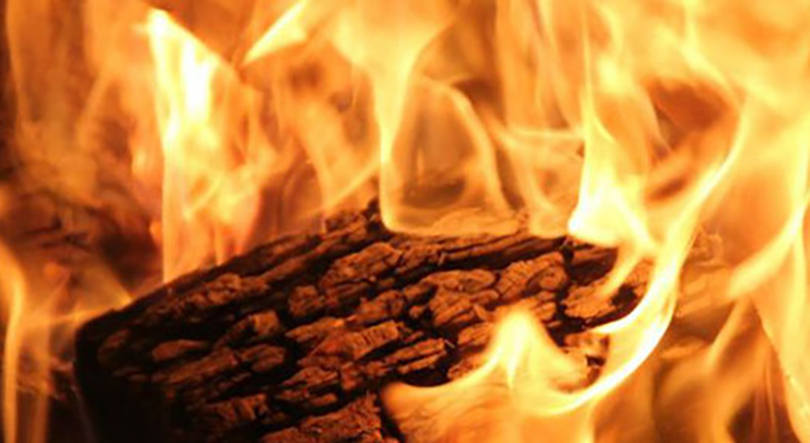 Werbebild Feuer und Holz