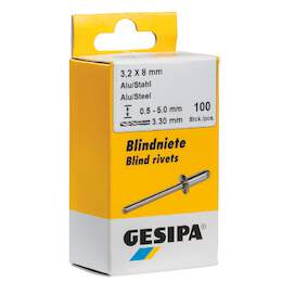 1292500 - Blindniete Mini-Pack 3x12 Stahl/Stahl
