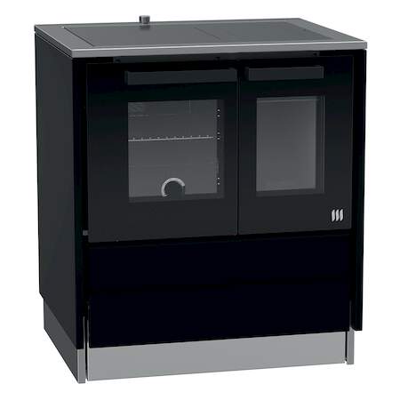 1292420 - Festbrennstoffherd Style 75 schwarz links