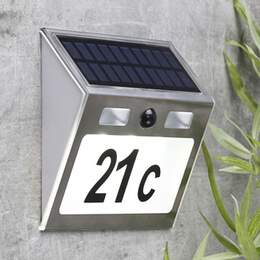 1304590 - Solar LED Hausnummer mit Bewegungsmelder