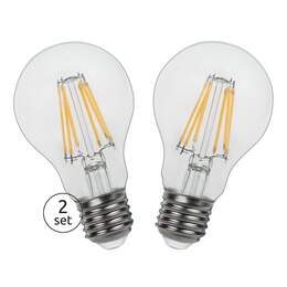 1306866 - LED-Birne E27 7W 806lm Fila Glas klar 2700K Duo-Pack