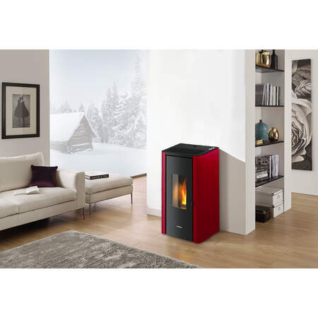 1325326 - Pelletofen Idigo Evo7 bordeaux .