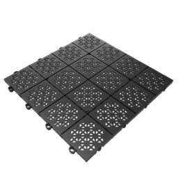 1325131 - Werkstatt-/Terrassenplatte schwarz 30x30cm 11 Stk./Pkg.