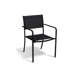 1295376 - Stapelsessel Garda schwarz Stahl,  54x55x86 cm