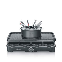 1328654 - Raclette-Fonduekombinat.RG2347 1500W 8 Pf&auml;nnchen u. Gabeln