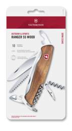 1331399 - Taschenmesser Ranger 55 Wood 130mm braun SB