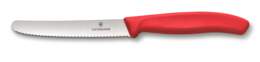 1331428 - Tomaten-u.Tafelmesser 11cm Wellen rot Swiss Classic