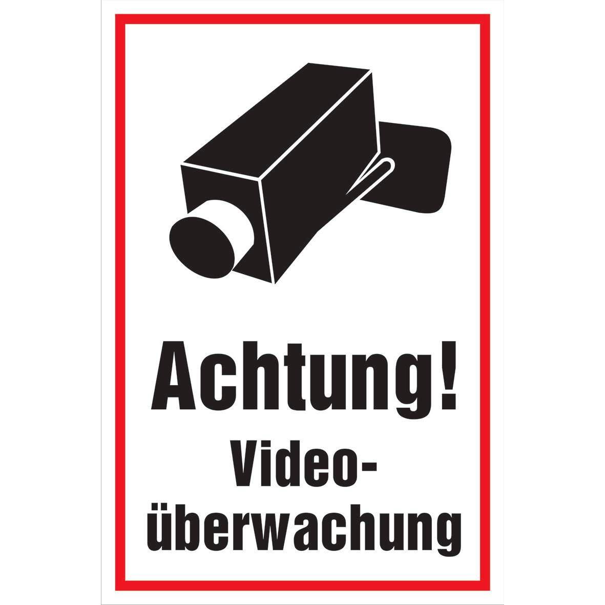 Hinweisschild gelb Videoüberwachung - Aufkleber-Shop
