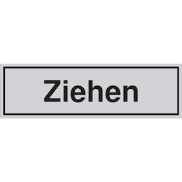 1177296 - Türschild selbstkl.150x45mm silbermatt,Ziehen,1Stk.