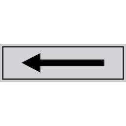 1177323 - Türschild selbstkl.150x45mm silbermatt,Symbol Pfeil,1Stk.