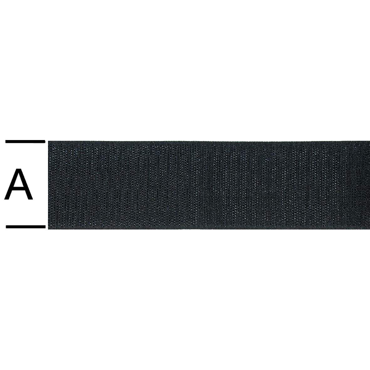 1197356 - Klettband schwarz 50mm Haken einnähbar,20lfm.