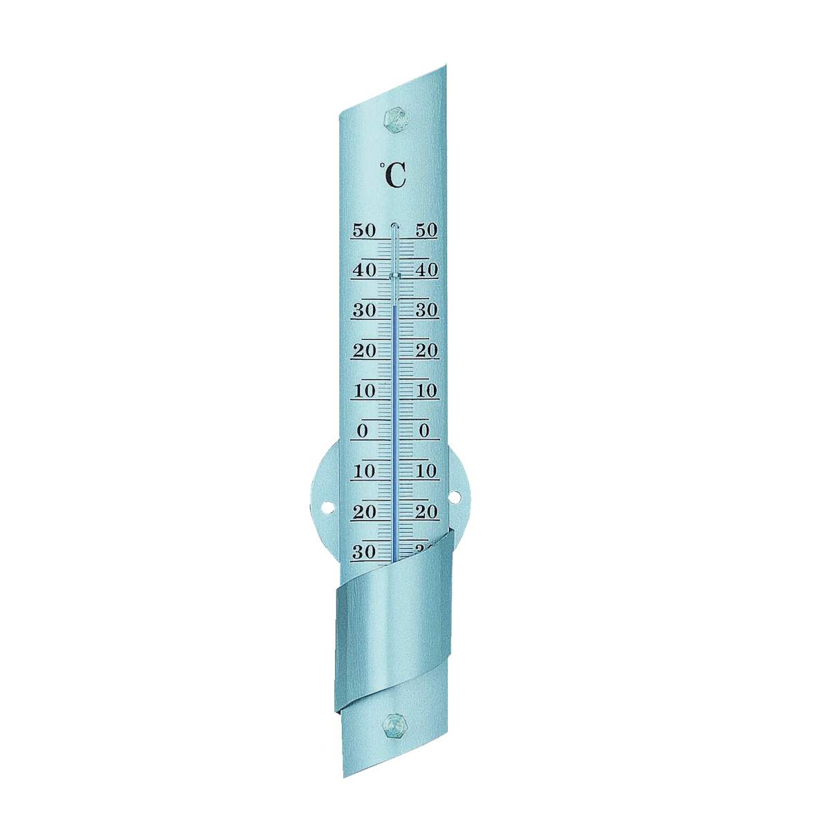 1070888 - Thermometer Innen/Außen Alu eloxiert 245x56x30mm SB