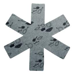 1230648 - Pfannenschoner Kunstfilz grau/ schwarz 2er