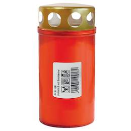 1008859 - Grablicht Nr. 3 m. Golddeckel rot DM 6cm H 12cm