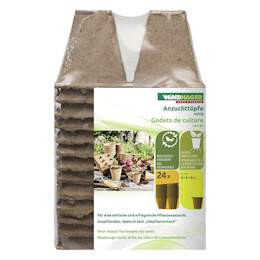 1234064 - Anzuchttöpfe 6cm eckig 24 Stk./ Pkg.