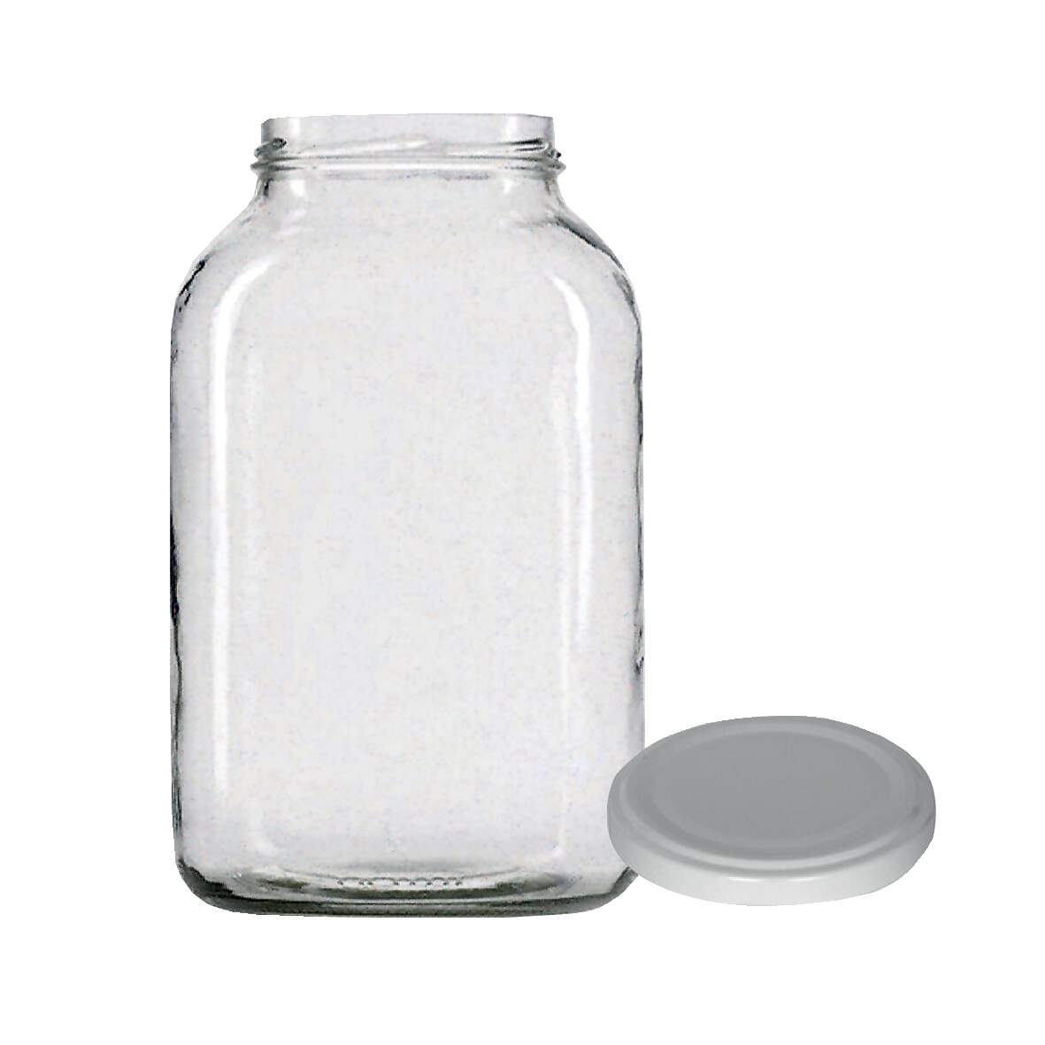 1255183 - Einkochglas mit Deckel weiß