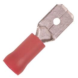 1102164 - Flachstecker teilisoliert rot