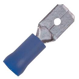 1102165 - Flachstecker teilisoliert blau