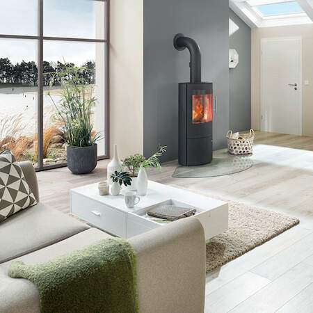 1256570 - Kaminofen Draco M Stahltür Stahl schwarz