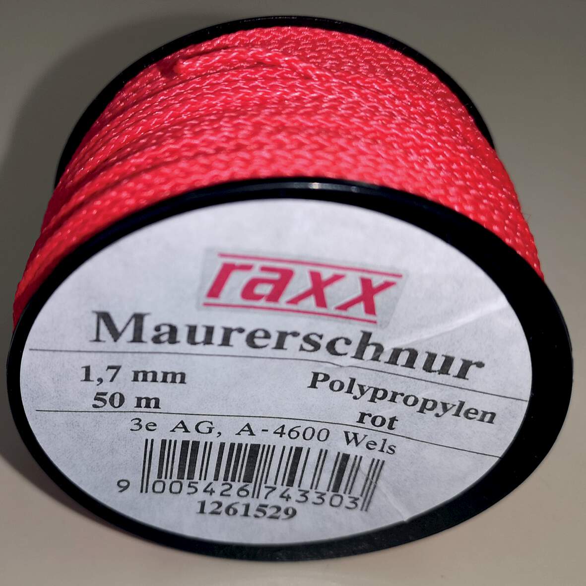 1261529 - Maurerschnur PP-geflochten rot 1,7mmx50m