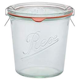 1273666 - Sturzglas Rex RR100 0,58l 3er m.Deckel, Dichtung, Klammern