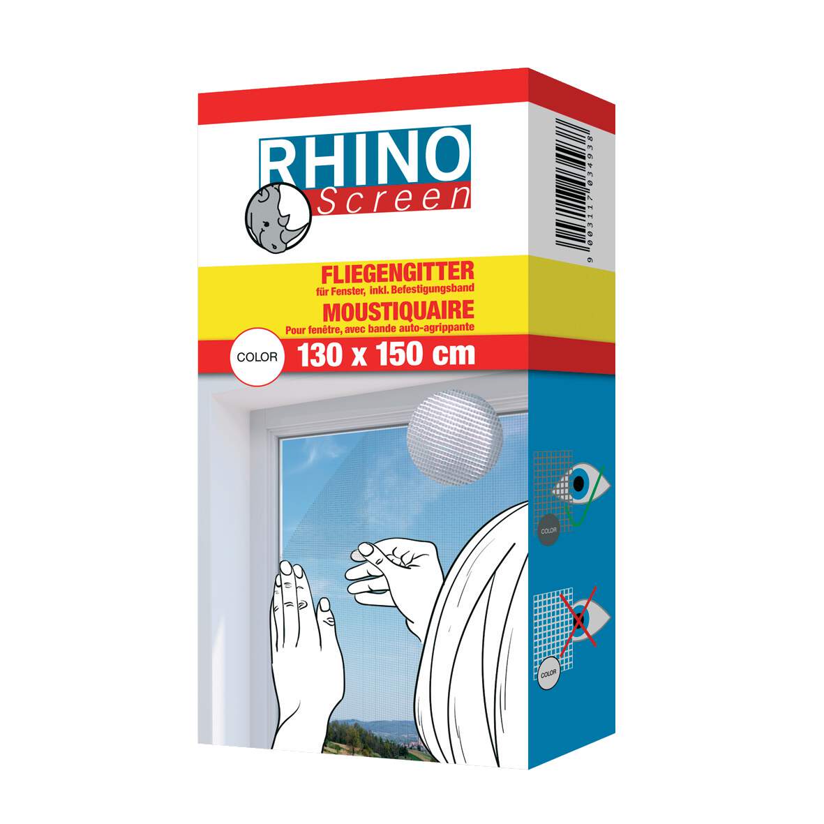 1221091 - Fliegengitter Rhino Screen 130x150cm weiß