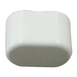 1278355 - Schutzkappe oval Kunst.weiß 30x15mm,4Stk.