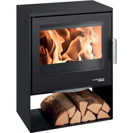 1241591 - Kaminofen Mayfair easy Stahl perl-anthrazit m. Holzfach