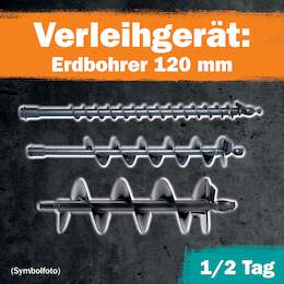 1288650 - Erdbohrer 120mm 1/2 Tag Leihdauer