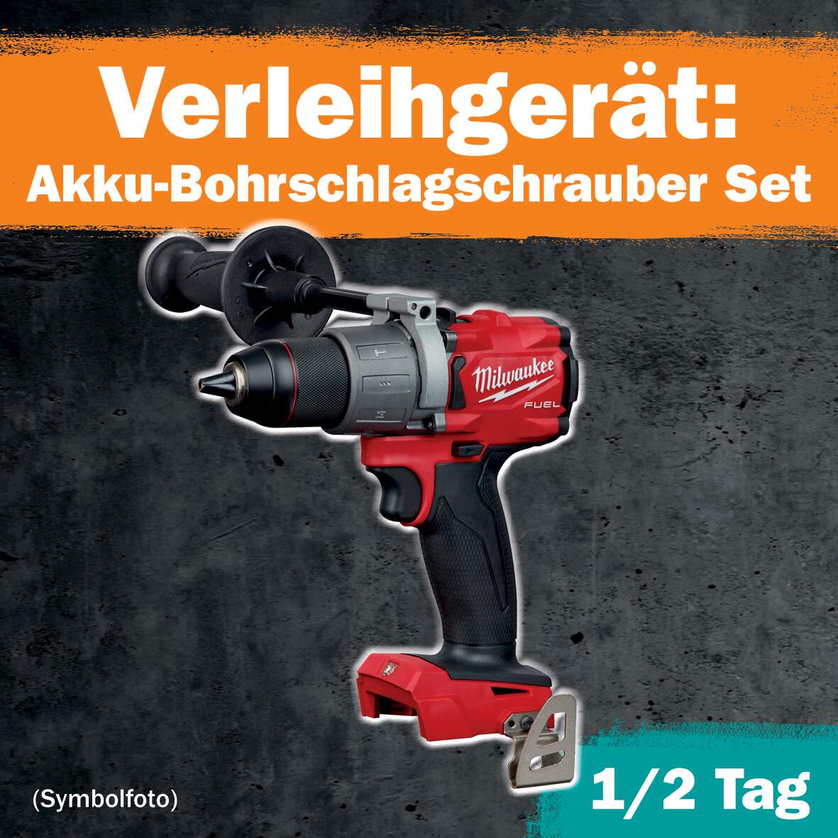 1288680 - Akku-Bohrschlagschrauber Set 1/2 Tag Leihdauer