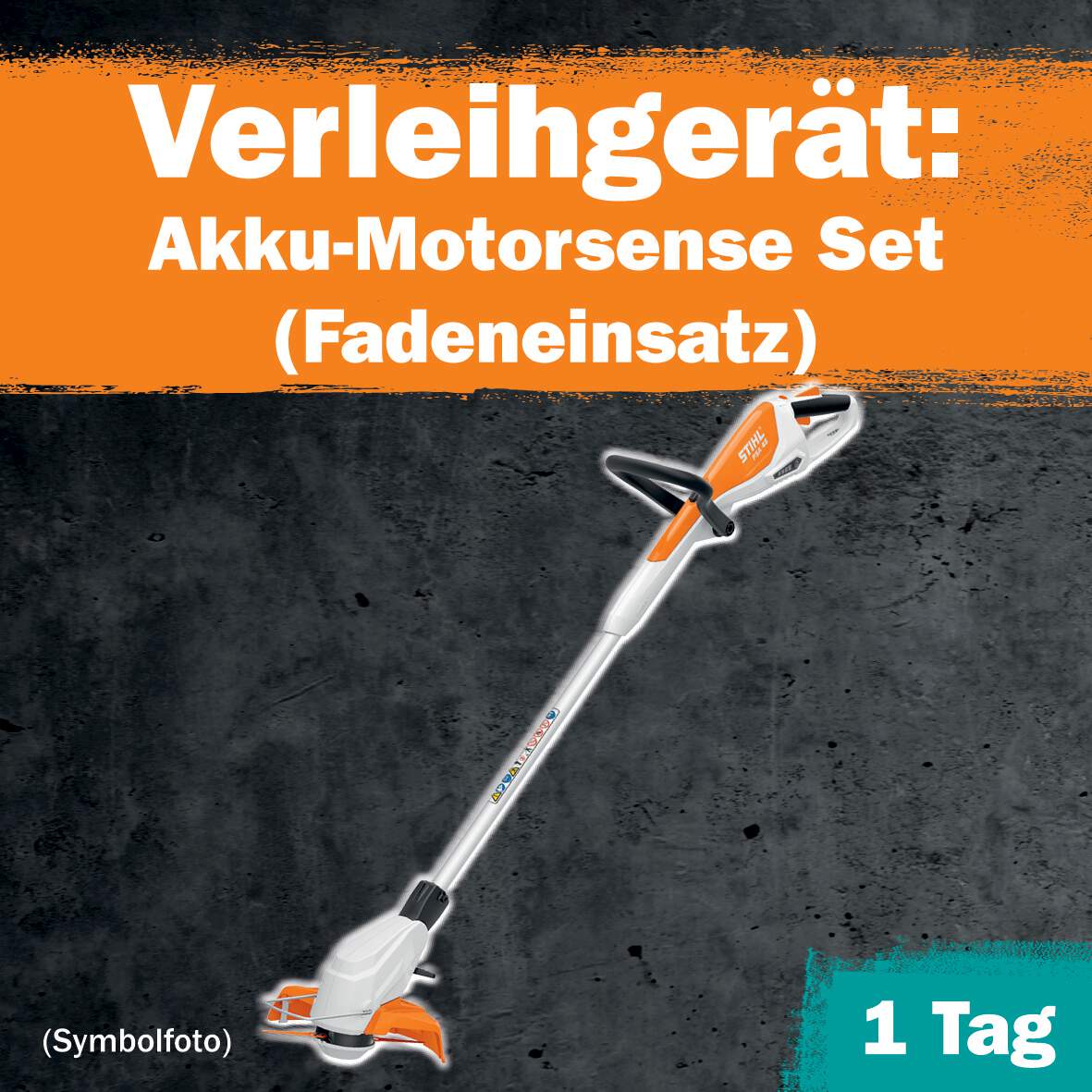 1288687 - Akku-Motorsense Set 1 Tag Leihdauer (Fadeneinsatz)