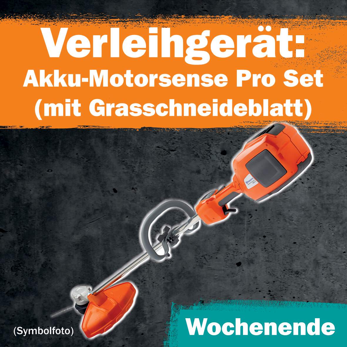 1288698 - Akku-Motorsense Pro Set 1 WE Leihdauer (Grasschneideblatt)