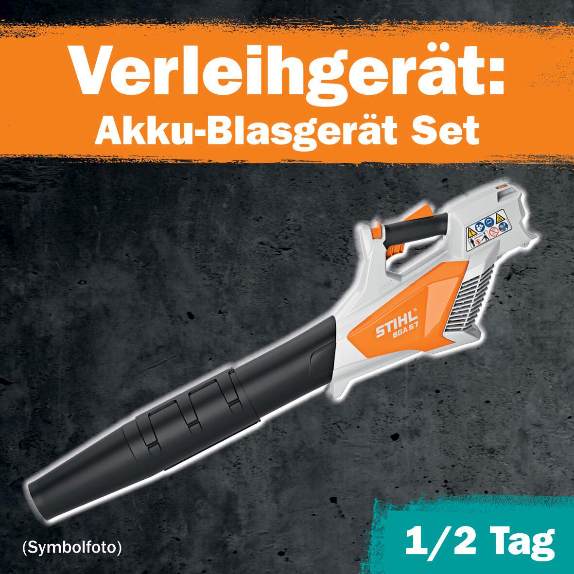 1288702 - Akku-Blasgerät Set 1/2 Tag Leihdauer