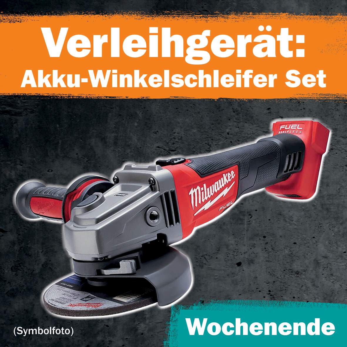 1288713 - Akku-Winkelschleifer Set 1 WE Leihdauer